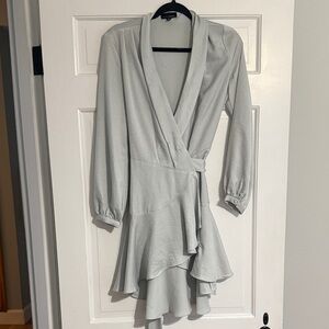 Lucy Paris Silver Long Sleeve Dress